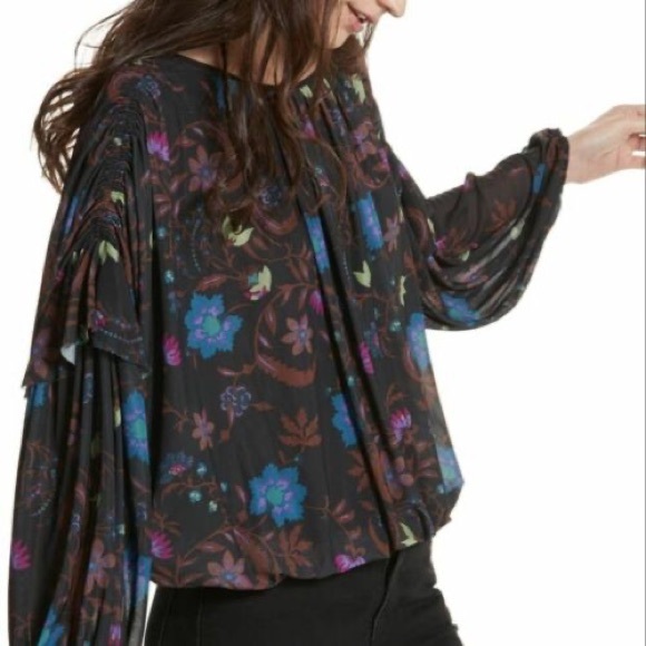 Free People Wildflower Honey Blouse Size XS - Picture 2 of 9
